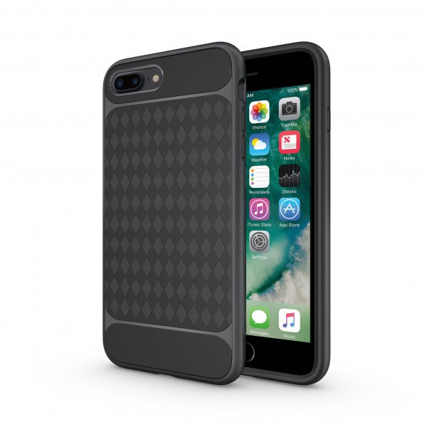 Wholesale iPhone 7 Plus Deluxe Armor Hybrid Case (Black)